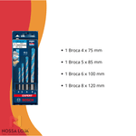 Jogo Brocas EXPERT CYL-9 MultiConstruction Ø 4-5-6-8 mm Bosch