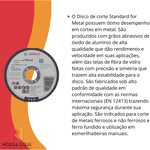 Disco de corte Standard for Metal 115x2,5mm centro reto C/ 100 Pçs Bosch