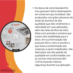Disco de Corte Standard for Inox 125x1,6mm Reto C/ 25 Pçs Bosch