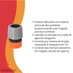 Engate Rápido Em Plástico Para Mangueiras 1,27cm Tramontina