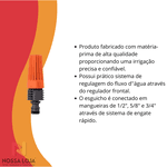 Esguicho P/ Engate Rápido C/ Jato Regulável Tramontina