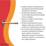 Martelo de Unha Master Basic C/ Cabo em Madeira Envernizada 20mm Tramontina