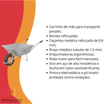 Carrinho De Mão C/ Caçamba Metálica Extra Forte 65L Tramontina