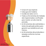 Prumo Master em Aço C/ Calço Guia de Madeira e Cordão de Nylon 1000g Tramontina
