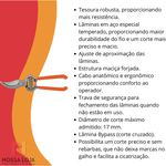 Tesoura De Poda Forjada Em Aço C/ Cabo Emborrachado Tramontina