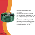 Mangueira Flex Verde Em PVC 3 Camadas 10m C/ Engate Rosqueado e Esguicho Tramontina