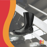 Bota De Pvc Sem Forro Cano Médio Preta Tam.40 Vulcaflex Marluvas