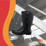 Bota De Pvc S/ Forro Preta Cano Longo Tam.40 Marluvas