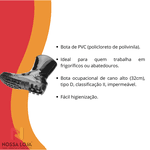 Bota De Pvc Sem Forro Cano Médio Preta Tam.36 Vulcaflex Marluvas
