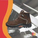 Botina De Couro Nubuck Marrom Claro Tam.41 Premier Marluvas