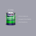 Tinta Esmalte Sintético Brasitec Cinza 0,9L Brasilux