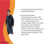 Avental Barbeiro Trevira KP 400 Tira Soldada C/ Engate 1,20X0,65 Preto Brascamp