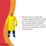 Capa De Chuva PVC Forrado Standard Amarelo Tam. G Brascamp