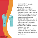 Luva Nitrílica C/ Forro Verde TAM.9 (G) Volk