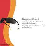 Óculos Meia Smoke Fume Delta Plus 