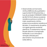 Luva Nitrílica / Poliamida CHEMSAFE Tam. 10 Delta Plus