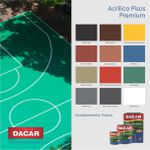 Tinta Acrilica Piso Premium Fosco 3,6l Amarelo Demarcação Dacar