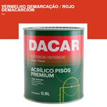 Tinta Acrílica Piso Fosca Cor Vermelho Demarcação 900ML Dacar