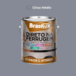 Esmalte Direto na Ferrugem Cinza Médio 3,6L Brasilux