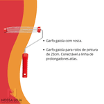 Garfo Gaiola Com Rosca 23cm Atlas