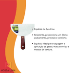 Espátula com Lâmina de Aço Inóx 20cm - Atlas 