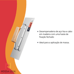 Desempenadeira De Aço Temp Lisa/Fech 12X35 Atlas