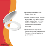 Assento Sanitário Almofadado Classic Plast. Branco Atlas