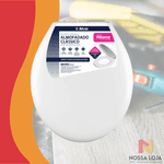 Assento Sanitário Almofadado Classic Plast. Branco Atlas