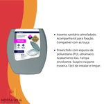 Assento Sanitário Almofadado Quadrado Plást. Cinza Atlas