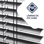 Persiana Horizontal PVC PR2905-8 1,40M X 1,30M Preto Atlas