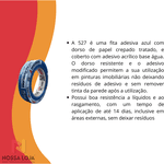 Fita Crepe Pintura Imobilizado Azul Premium 527 24mmx50m Adere