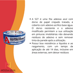 FITA CREPE PINTURA IMOBILIARIA AZUL PREMIUM 527 48 X 50 ADERE