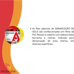 Fita Demarcação Solo 50mm X 30m Amarela Adere
