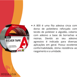 Fita Vale Silver Tape Prata 45mm X 5m 1mm Adere