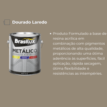 Tinta Esmalte Sintético Metálico Dourado Laredo 0,9L Brasilux