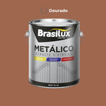 Tinta Esmalte Sintético Metálico Dourado 0,9L Brasilux