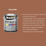 Tinta Esmalte Sintético Metálico Dourado 0,9L Brasilux
