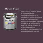 Tinta Esmalte Sintético Metálico Marrom Bronze 3,6L Brasilux