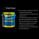 Tinta Esmalte Sintético Automotivo Preto Fosco 3,6L Brasilux