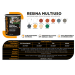 Resina Multiuso Base Solvente Cor Incolor 0,9L Hydronorth