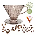 Hario Suporte para Filtro de Café V60 02 - PP, Marrom – Praticidade e Design Elegante