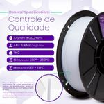 Filamento ABS Branco Dental - 1kg 1,75mm Voolt3D