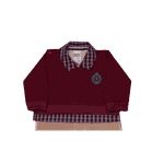 Macacão polo bordo e bege Sonho Mágico