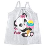 Conjunto blusa mescla panda e short rosa sorvetes Kyly
