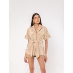 Parka Verão Manga Curta Camurça