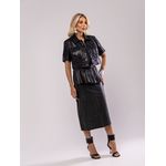 Saia midi peplum