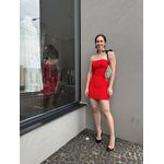 Vestido Tubinho Malha Texturizada Vermelho