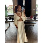 Blusa Transpassada Manga Bufante Nude