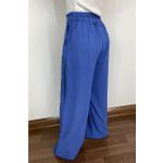 Calça pantalona (Crepe) Azul