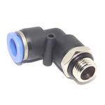 CONECTOR ENGATE RAPIDO COTOVELO 1/4" BSP MANGUEIRA TUBO 10 MM